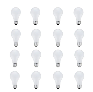 lot 47229 image: EcoSmart 100-Watt A19 Eco-Incandescent Soft White 16 Pack