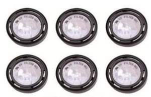 lot 49805 image: Commercial Electric 6-Light Xenon Black Under Cabinet Puck Light Kit