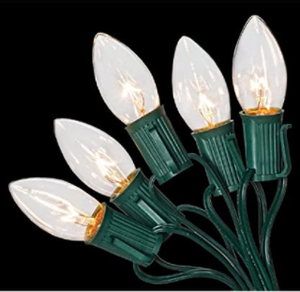 lot 49902 image: Home Accents Holiday 25 Clear Commercial Grade Incandescent C9 Replacement Bulbs