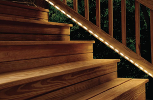 lot 49931 image: Set of 2 Hampton Bay 5.5W 400LM White Outdoor LED Ladscape Path Light Strip