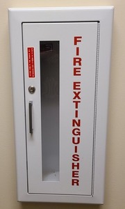 lot 21041 image: metal fire extinguisher wall enclosure