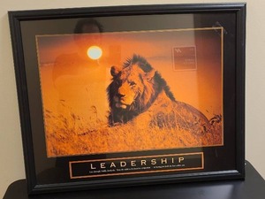 lot 21035 image: glass and wood framed art