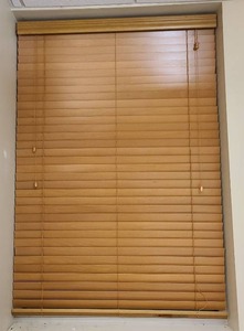 lot 21047 image: wood blinds 46 inch wide
