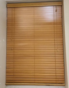 lot 21049 image: wood blinds 46 inch wide 68 inches long