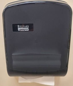 lot 21073 image: (lot of 2) soap dispenser-(1) and hand towel dispenser-(1)