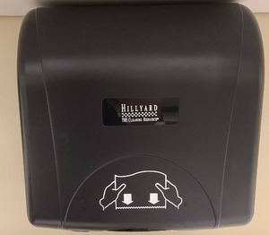 lot 21075 image: (lot of 2) Hillyard soap dispenser(1) and Hillyard hand towel dispenser(1)