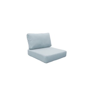 lot 312 image: Outdoor Cushion Covers for Low BackLumbar & Seat Chair Cushions (Color Is Wheat, Not Light Blue) Total of 6 Sets- Retail $57.33