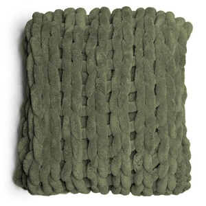lot 321 image: Donna Sharps Chunky Chenille Throw Olive- Retail$80.00