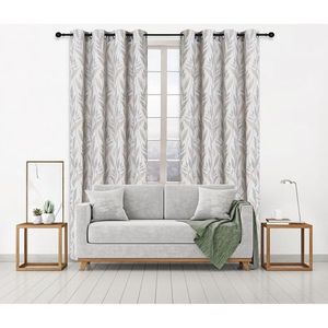 lot 328 image: Curtain Jacquard Taupe - Retail $25.99