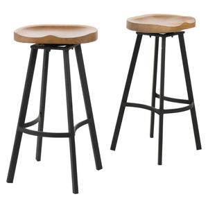 lot 335 image: Christopher Knight Home - Albia 32-inch Swivel Barstool (Set of 2) -  Retail$183.99