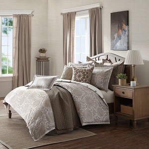 lot 384 image: Madison Park - Signature Sophia Queen 8 Piece Comforter Set Bedding - Retail $233.99