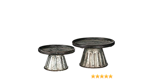 lot 385 image: Sullivans Galvanized Metal Pedestals (Set of Two) - Retail $59.99