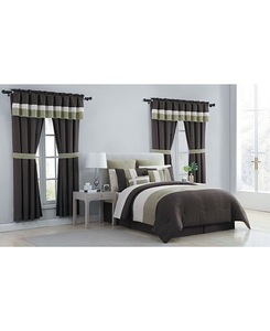 lot 340 image: VCNY Home Essex Pleated Bed in a bag - 20 Piece XL Twin Bed Set - Retail $159.99