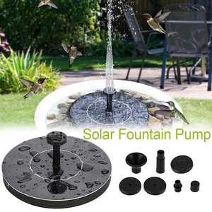 lot 373 image: Mini Solar - Powered Fountain for Bird Bath - Retail $32.73