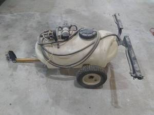 lot 123 image: 15 Gallon Pull Along Sprayer