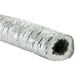 lot 303 image: Hart & Cooley F216 4x25 (51323) R6.0 Metalized Jacket Insulated Flexible Air Duct with 2-Ply Black Polyester Core - 4 x 25