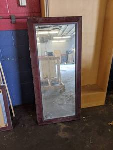 lot 22370 image: mirror - burgundy frame