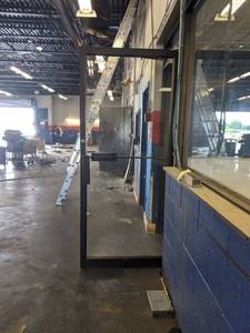 lot 22399 image: Glass Door. Includes a key.