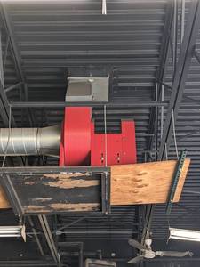 lot 22408 image: Blower for exhaust smoke - duct work included.