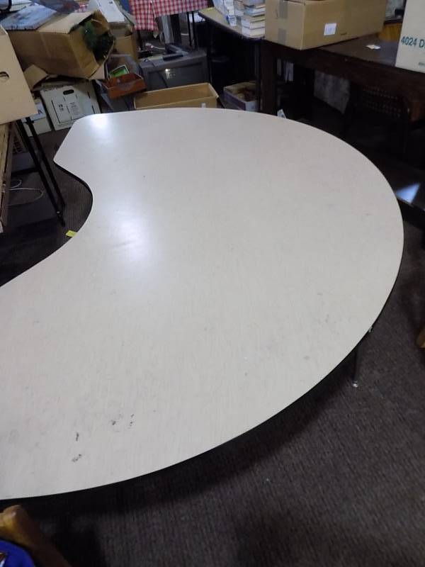 lot 5099 image: Semi Round Child & Teacher Table