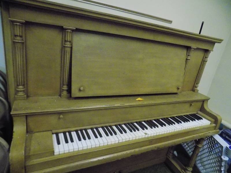 lot 5101 image: Painted Upright Piano