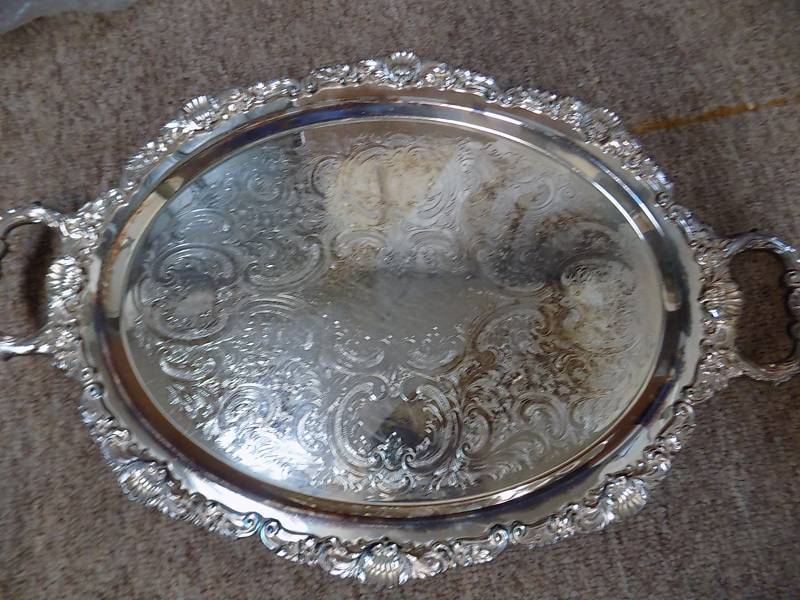 lot 5120 image: Silver Handle Tray