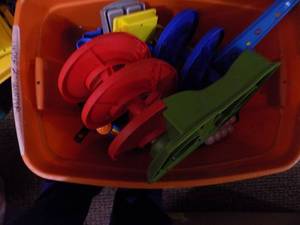 lot 5260 image: Orange Tote of Toys