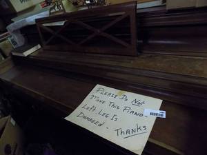 lot 5489 image: Vintage Piano wStool