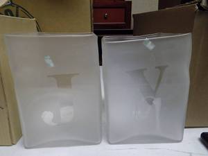 lot 5632 image: Frosted Candle Holders