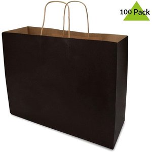 lot 4604 image: Black Kraft Paper Bags