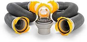 lot 4610 image: Camco Deluxe Sewer Hose Kit w Swivel Fittings And Wye Connector