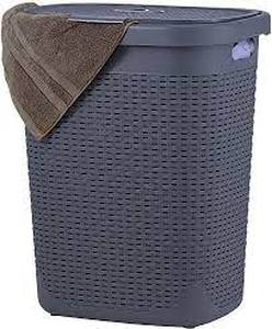 lot 4693 image: BathClip Midsized Lid Lifting Hamper