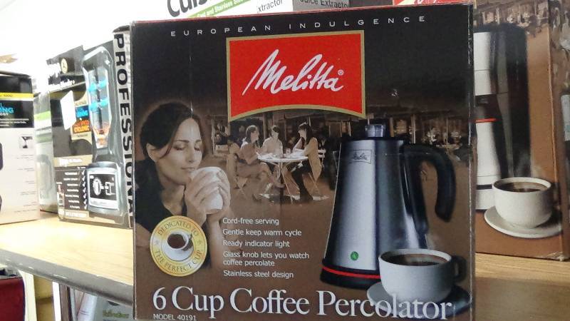lot 3013 image: Melitta 6-Cup Coffee Percolator