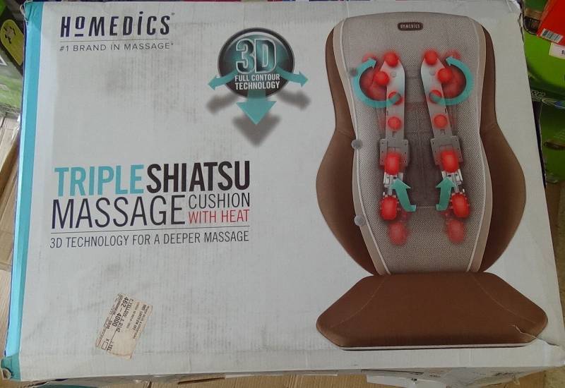 lot 3078 image: HoMedics Triple Shiatsu Massage Cushion with Heat