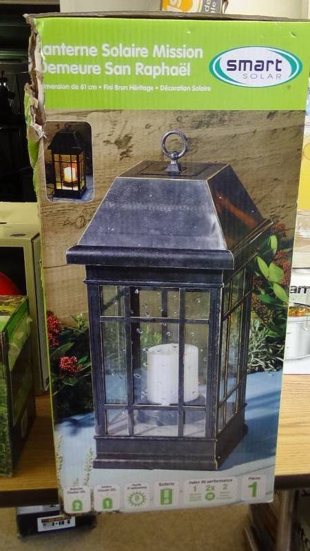 lot 3038 image: Smart Solar San Rafael Mission Style Solar Lantern