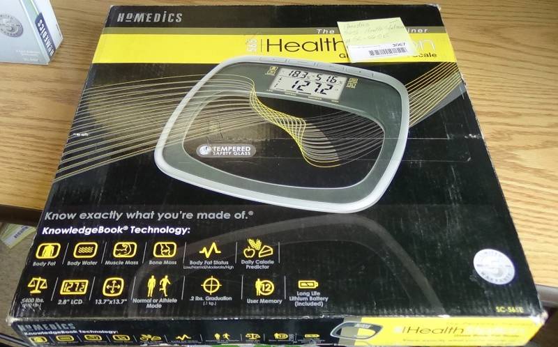 lot 3067 image: HoMedics  The Personal Trainer Glass Healthstation