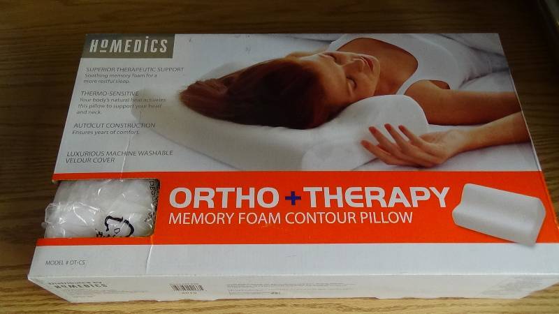 lot 3043 image: HoMedics Therapy Premium Grade Memory Foam Contour Pillow