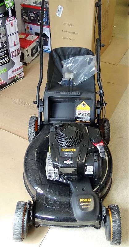 lot 3091 image: Poulan Pro Briggs 625ex BagMulch 2 in 1 Front Wheel Self Propelled Mower