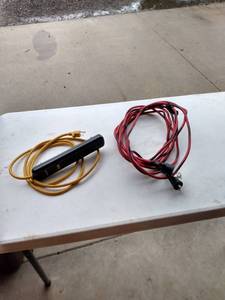 lot 466 image: 2 drop cords 1-8 ft with multiple plugins and 1-25 ft