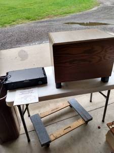 lot 474 image: velodyne ud- 15, uld- 18 series 2 subwoofer system speaker in subwoofer has some damage plugged in comes on has paperwork subwoofer is 23 in wide 17 inches deep and 18 in tall