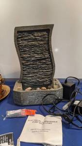 lot 1462 image: Table top zen fountain with light- untested