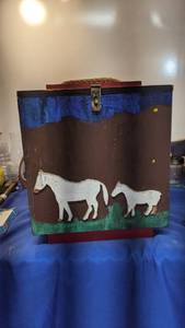 lot 1492 image: wooden box 12x12 x13 12