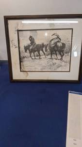 lot 1499 image: 14 12 by 12 12 drawing by Keith Christie 86 Christmas 1986 number 258 of 750 some water damage