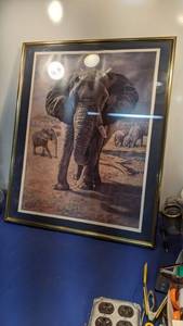 lot 1561 image: 22x27 elephant picture by w t uck v Schwarzbek 95