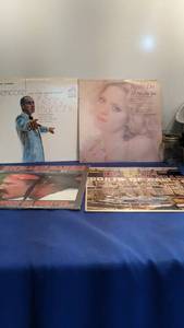 lot 1574 image: four records Henry Mancini Lenny dee ports Of Call and Richard Harris sings