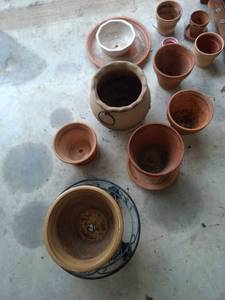 lot 2077 image: miscellaneous clay pots ceramic pots terracotta pot etc
