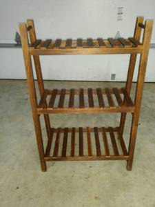 lot 2104 image: new out of box put together plant stand with additional pieces for back