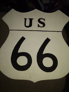 lot 2105 image: wooden US 66 sign