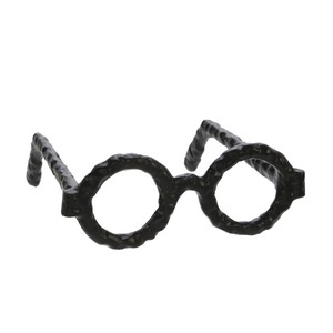 lot 55946 image: 13532-06 8 in. Aluminum Glasses Sculpture, Black