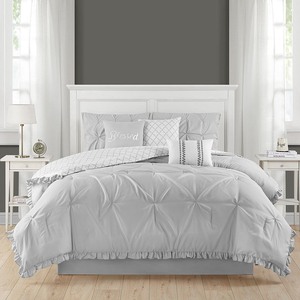 lot 55948 image: Jessica Sanders Ruffled 7 Piece King Comforter Set Bedding